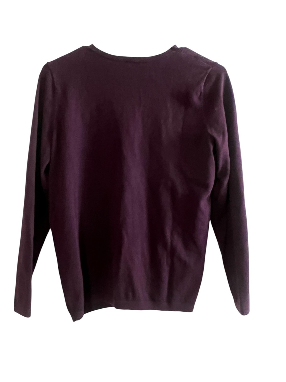 Talbots Women's V-Neck Sweater - Plum - Medium Petite - Picture 2 of 3